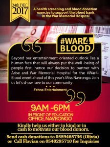 Navrongo youth to donate blood