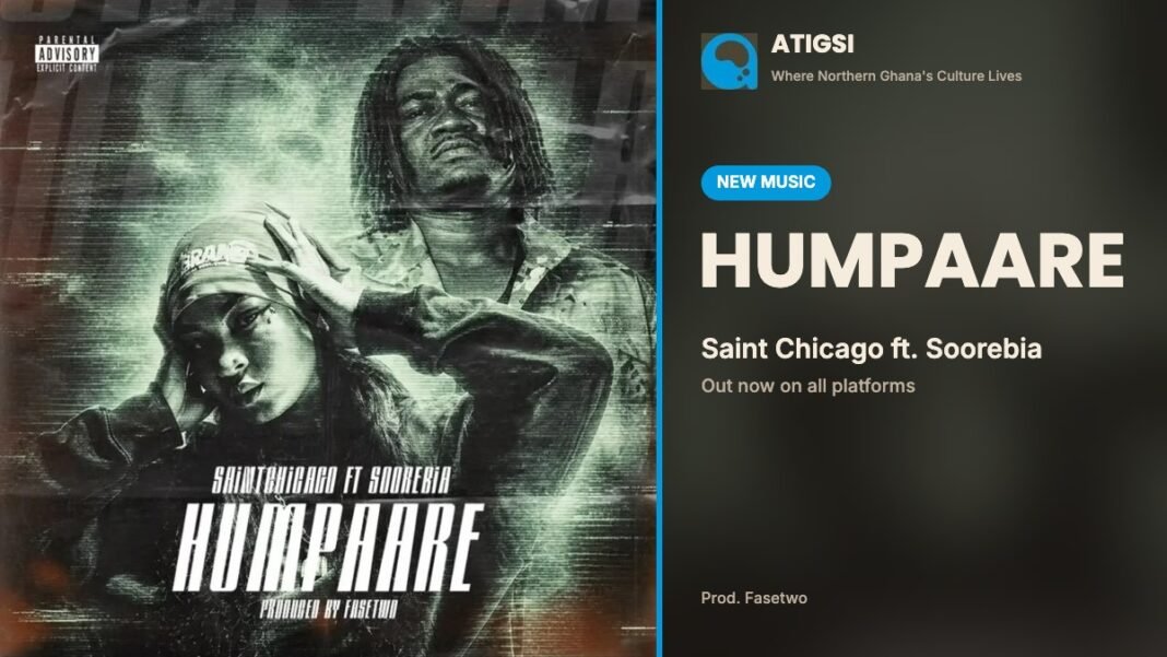 Humpaare cover art beside the title and the names Saint Chicago and Soorebia